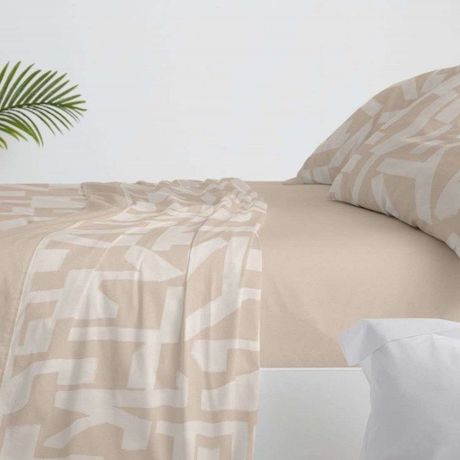 JUEGO DE SABANAS TELA 141 ARCILLA BURRITO BLANCO