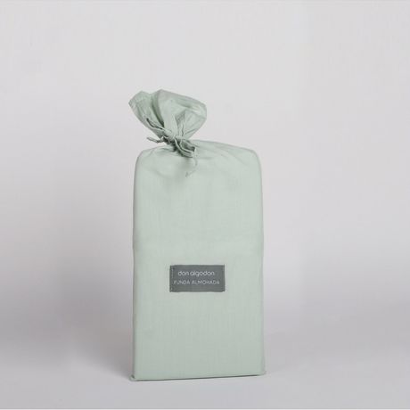 FUNDA DE ALMOHADA 100% ALGODÓN PERCAL 180 HILOS VERDE MAR DON ALGODON
