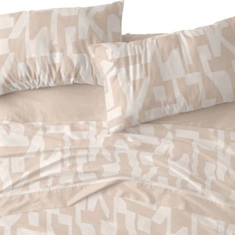 JUEGO DE SABANAS TELA 141 ARCILLA BURRITO BLANCO