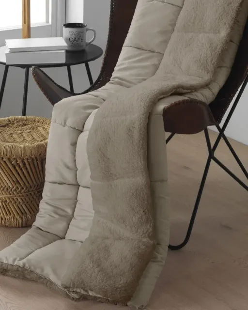 PLAID SHERPA MICRO-GEL TIBET 135X200 BEIGE NORDCONFORT