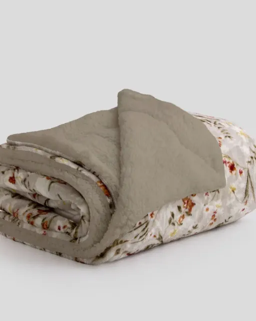 MANTA SHERPA ESTAMPADA SALVI KARAMELO