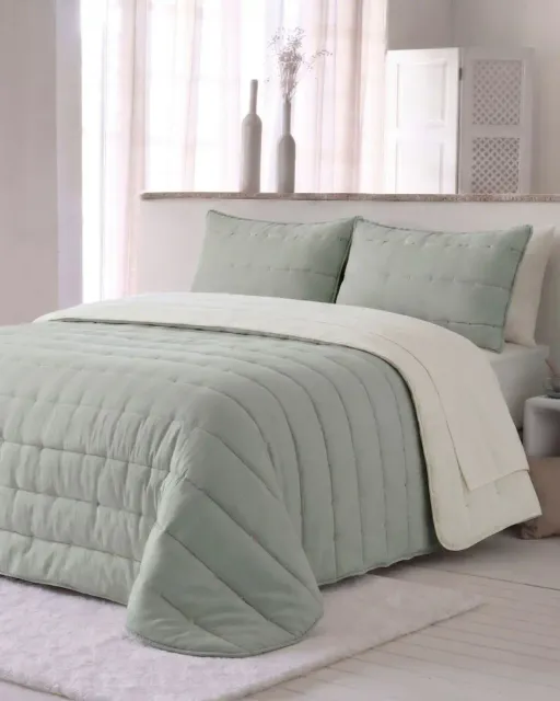 EDREDÓN SOFT BORDADO BARGER VERDE STILIA