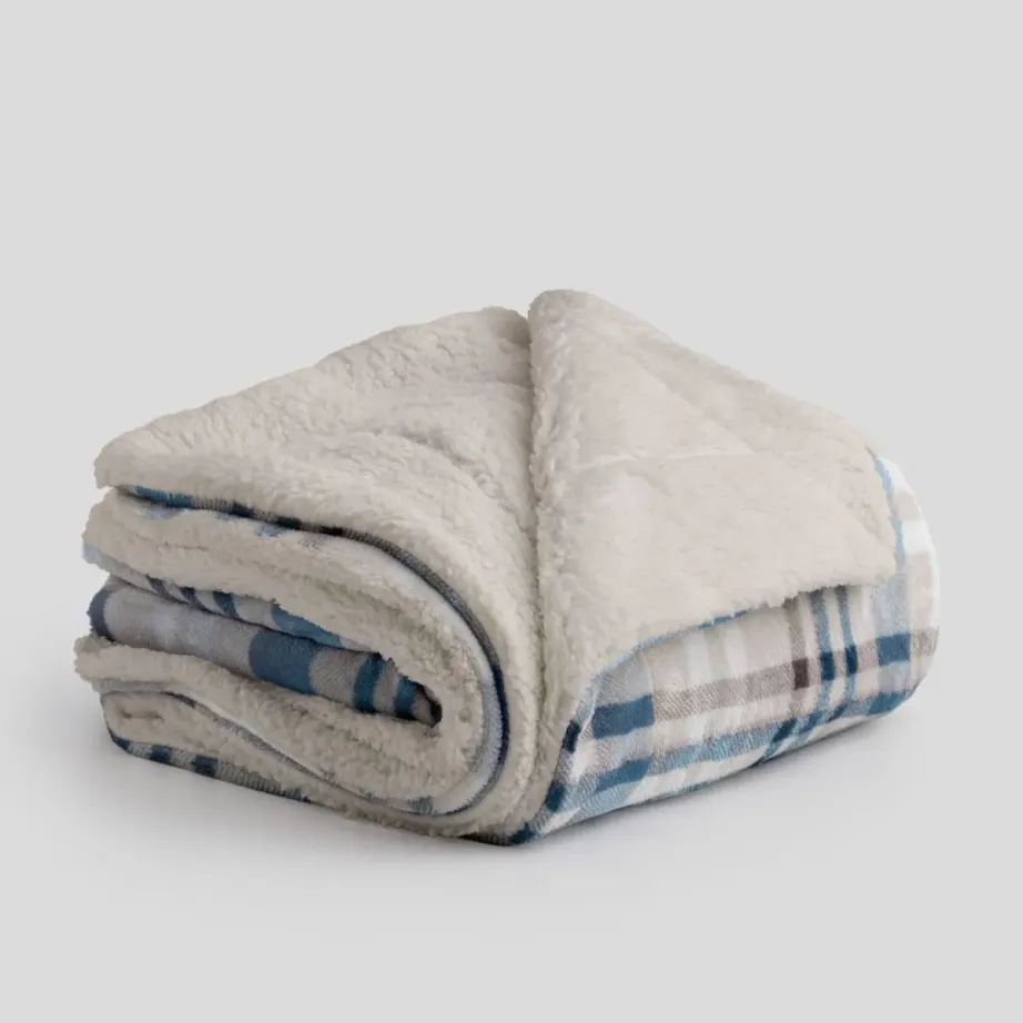 MANTA SHERPA ESTAMPADA XENIA KARAMELO