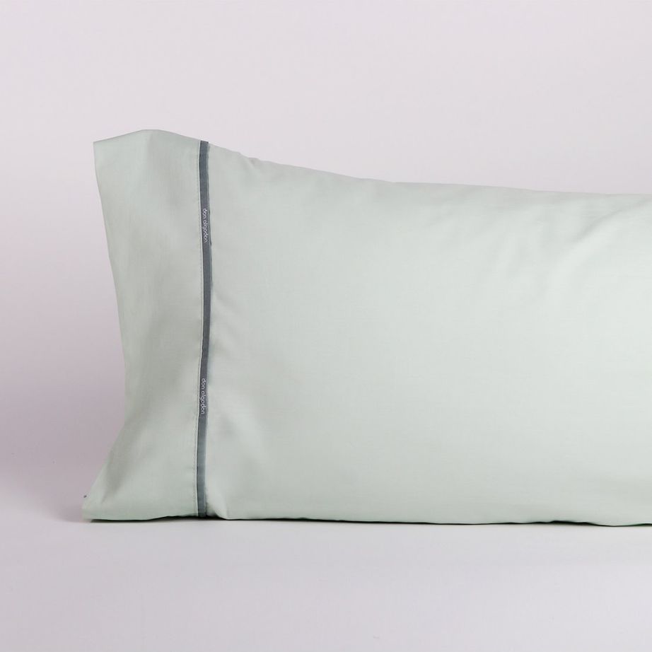 FUNDA DE ALMOHADA 100% ALGODÓN PERCAL 180 HILOS VERDE MAR DON ALGODON